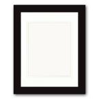 1-Opening 11 in. x 14 in. Black Matted Picture Frame