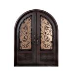 Fero Fiore 1 Lite Light Bronze Decorative Wrought Iron Entry Door