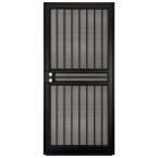 Guardian 36 in. x 80 in. Black Security Door with Insect Screen