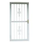Guardian 301 Series 30 in. x 80 in. Steel White Prehung Security Door