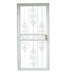 Spanish Lace 409 Series 32 in. x 80 in. Steel White Prehung Security Door