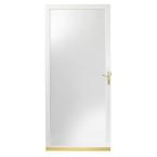 2000 Series 36 in. White Fullview Storm Door with Brass Hardware