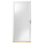 4000 Series 36 in. White Aluminum Fullview Storm Door with Brass Hardware