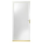 3000 Series 36 in. White Aluminum Fullview Storm Door with Brass Hardware