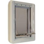 9.75 in. x 17 in. Extra Large Ruff Weather Plastic Frame Door with Dual Flaps