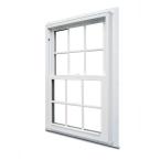 70 Double Hung Fin Windows, 32 in. x 46 in., White, with LowE3 Insulated Glass, Argon Gas, Grilles and Screen