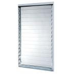 Jalousie Aluminum Utility Windows, 36 in. x 60 in. x 3-1/4 in., White, with Clear Glass and Screen