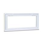 50 Hopper Basement Windows, 32 in. x 15 in., White, with LowE Insulated Glass and Screen