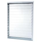 Jalousie Aluminum Utility Windows, 36 in. x 48 in. x 3 1/4 in., White, with Clear Glass and Screen