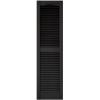 15 in. x 55 in. Louvered Shutters Pair #002 Black