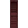 15 in. x 55 in. Louvered Shutters Pair #078 Wineberry