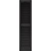 15 in. x 60 in. Louvered Shutters Pair #002 Black