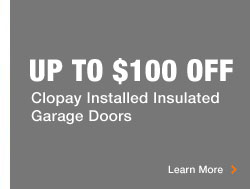 Up to $100 off Clopay Installed Garage Doors