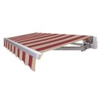 16 ft. Maui Manual Retractable Awning in Burgundy/Tan