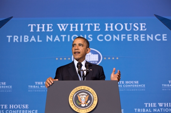 President Barack Obama delivers remarks during the White House Tribal Nations Conference (December 5, 2012)