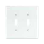 2 Gang Midway Switch Wall Plate - White