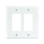 Decora 2 Gang Midway Wall Plate - White