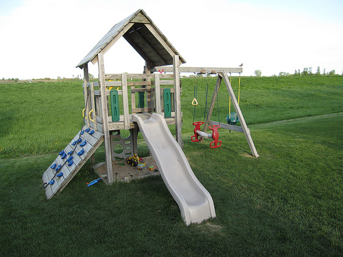 The play equipment in our yard