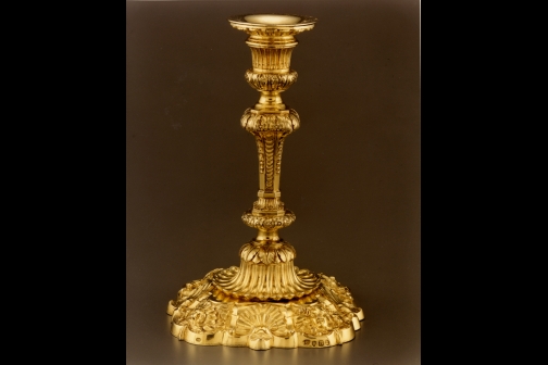 Gilded Candlestick by Paul Storr