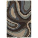 Ink Swirl Cocoa 5 ft. x 8 ft. Area Rug
