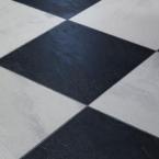 Real Touch Elite Black and White Chess Slate 8 mm Thick x 11-9/16 in. Wide x 46-5/16 in. Long Laminate Flooring