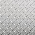 9 ft. x 60 ft. Diamond Tread Industrial Grade Metallic Silver Garage Floor Cover and Protector