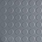10 ft. x 24 ft. Coin Commercial Grade Slate Grey Garage Floor Cover and Protector