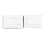 30x12 Wall Bridge Cabinet in Hampton Satin White