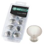 1-1/4 in. Satin Nickel Round Solid Knobs 10-Pack