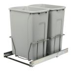 35 qt. Double Platinum Trash Bins with Pull-Out Steel Cages