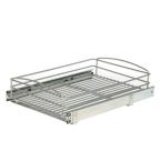 5.32 in. x 14.75 in. x 20 in. Frosted Nickel Multi-Use Basket Cabinet Organizer