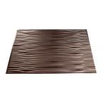 18 in. x 24 in. Waves Brushed Nickel Decorative Wall Tile