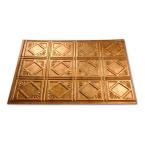 18 in. x 24 in. Traditional 4 Muted Gold Vinyl Decorative Wall Tile