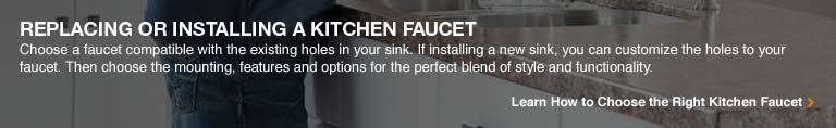 Replacing or installing a Kitchen Faucet