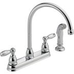 Foundations 2-Handle Side Sprayer Kitchen Faucet in Chrome