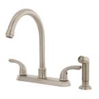 2-Handle Kitchen Faucet in Brushed Nickel