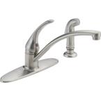 Foundations 1-Handle Side Spray Kitchen Faucet in Stainless