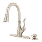 Leland Single-Handle Pull-Down Sprayer Kitchen Faucet in Stainless Steel