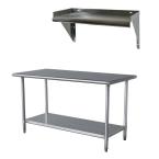 Stainless Steel Table with Work Shelf