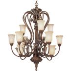 Carmel Collection Tuscany Crackle 12-light Chandelier