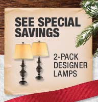 Save On Designer 2-Pack of Lamps