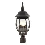 3-Light Outdoor Black Post Lantern