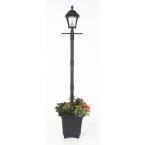 Baytown 77 in. Solar Lamp Post with 6 Solar LED Bulbs and 15 in. Planter Base