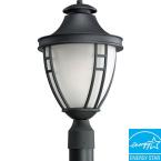 Fairview Collection Textured Black 1-light Fluorescent Post Lantern