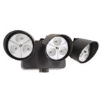 Wall-Mount Outdoor Bronze LED Floodlight with Photocell