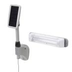 24 in. White 3 Solar Powered Shed Light with 48 LED Bulbs
