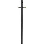 2-Piece 80 in. Black Post with Cross Arm, Outlet and Photo-Eye
