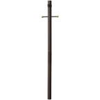 2-Piece 80 in. Seville Bronze Post with Cross Arm, Outlet and Photo-Eye