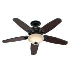 Fairhaven 52 in. Basque Black Ceiling Fan with Remote Control