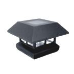 4 in. x 4 in. Black Plastic Square Solar Panel Post Cap